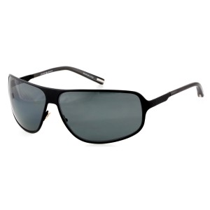 Jhane Barnes J905-BK Men's Black Rectangular Polarized Sunglasses